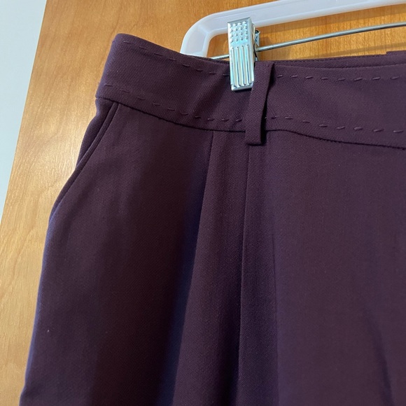 ST. JOHN COLLECTION Berrywood Purple Virgin Wool Dress Cuffed Pants NWT Size 16 - Picture 7 of 12